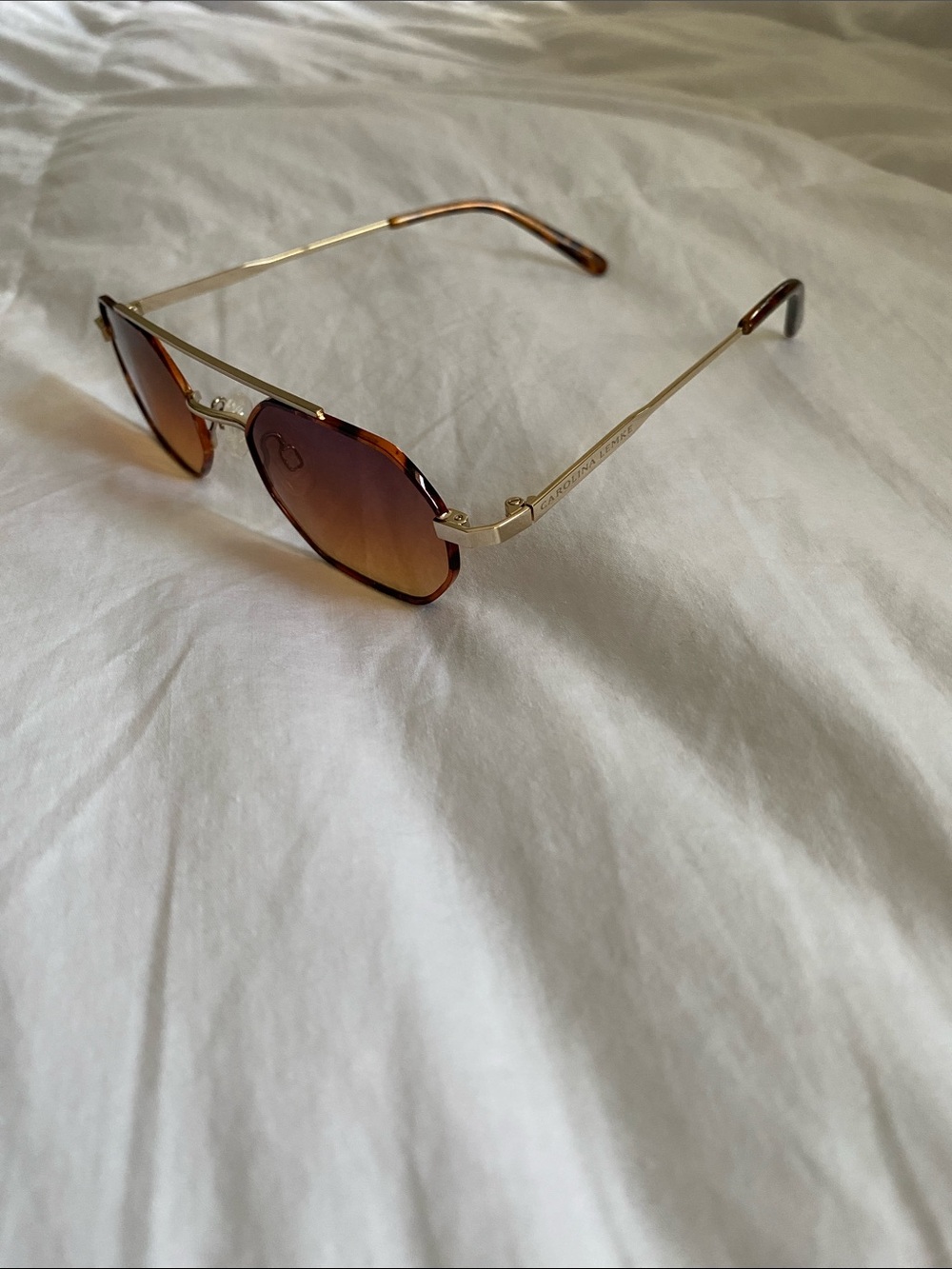 Women’s Brown Gradient Octagon Sunglasses - Picture 2 of 6